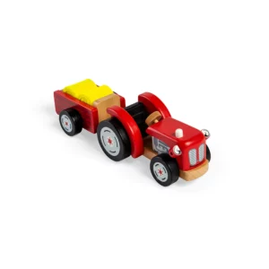 tractor and trailer toy by tidlo