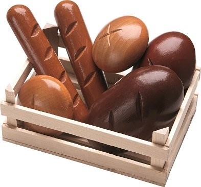 Haba toy shop set bread and rolls