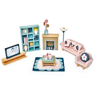 Family and furniture doll bundle