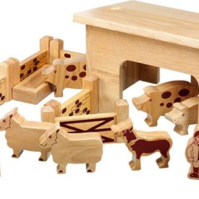 lanka kade pig and sheep barn wooden play set