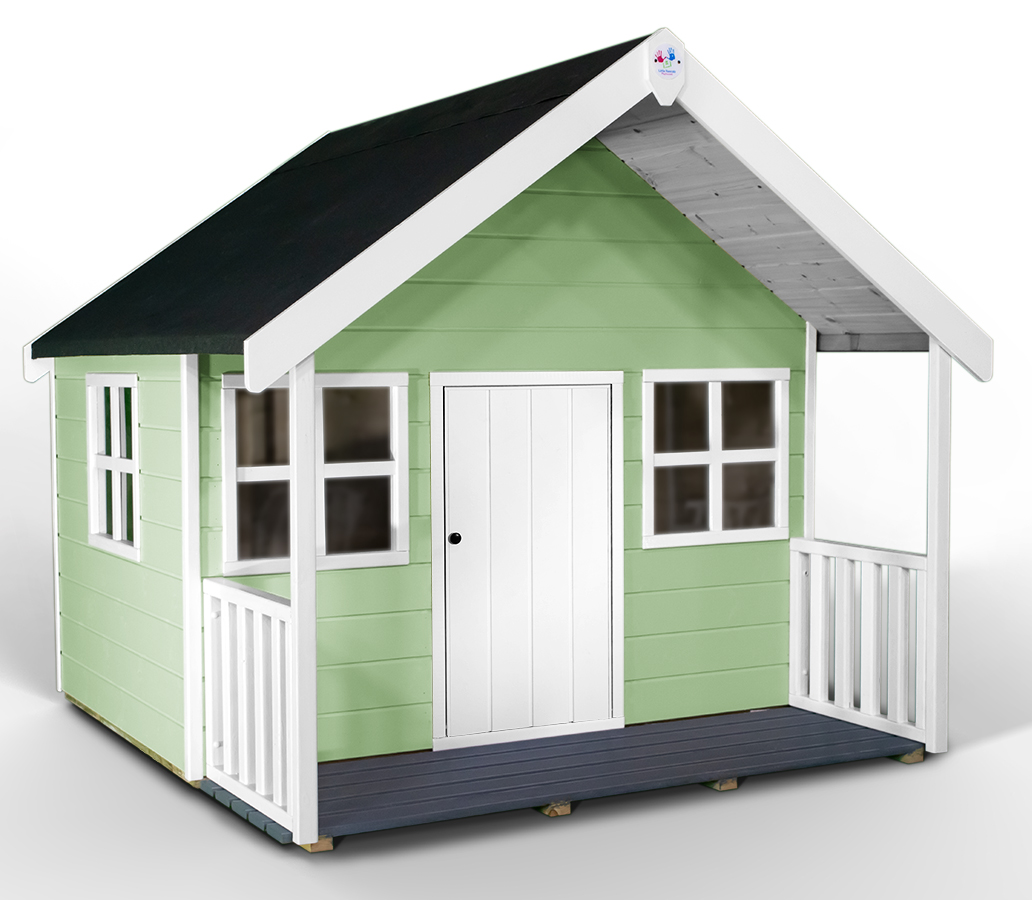 Bella Playhouse painted in Soft Mint by Little Rascals
