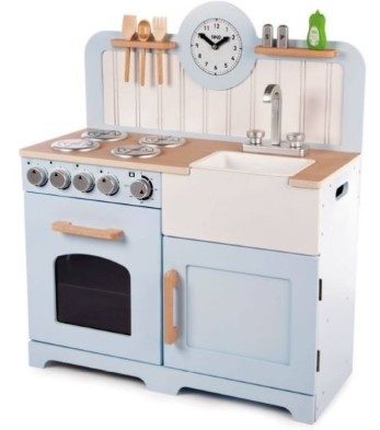 Country play kitchen blue tidlo t-0219 play kitchen benefits