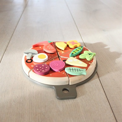 lifestyle wooden pizza play food toy