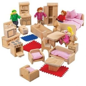 Bigjigs Doll Family and Furniture Set