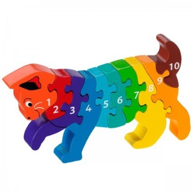 cat puzzle 1-10 wooden jigsaw