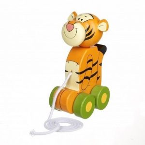 tigger pull along wooden toy by orange tree toys