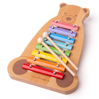 wooden tidlo musical bear xylophone