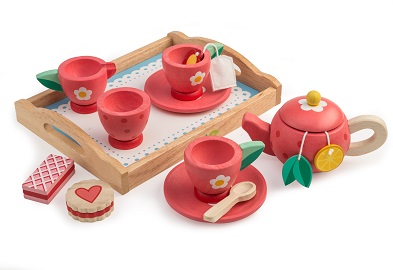 tender leaf toys tea tray set wooden toy tea set