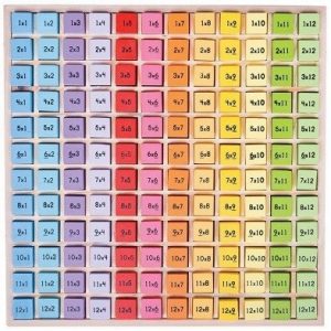 times table tray by bigjigs