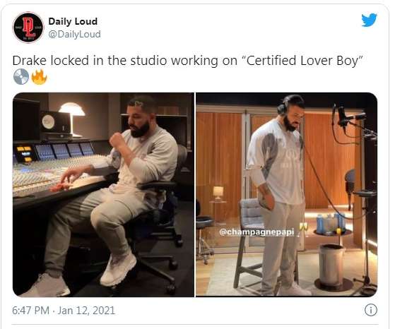 Fans Excited As Drake Returns To The Studio, Working On &Quot;Certified Lover Boy&Quot; 2
