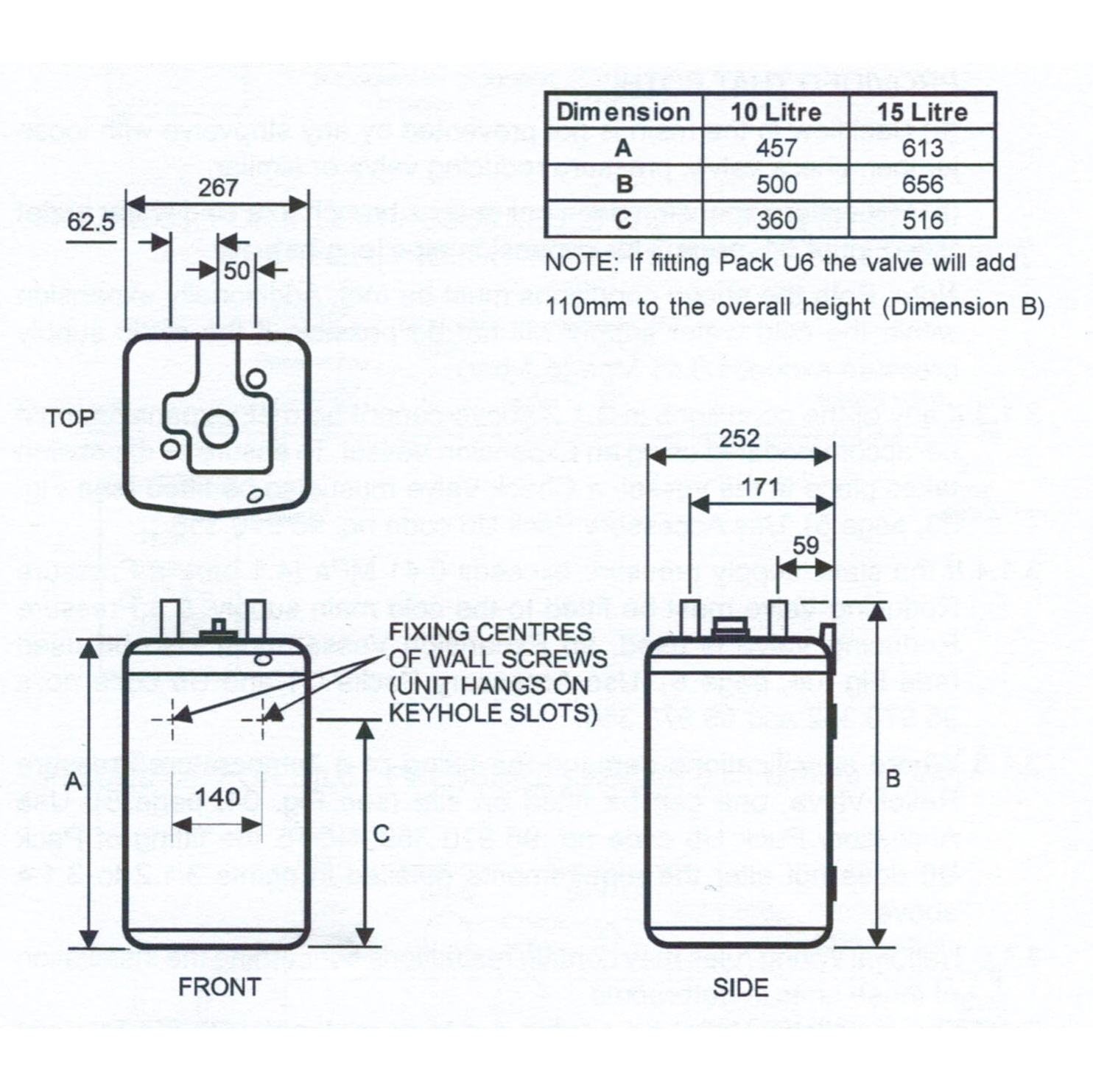 Heatrae Sadia Hotflo 10 Litre Instant Water Heater 50148