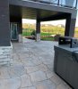 backyard stone patio