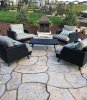 stone patio and fire pit