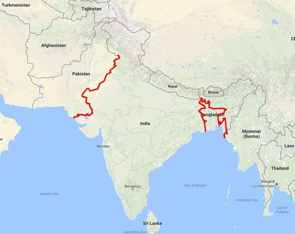 भारत पाकिस्तान अंतर्राष्ट्रीय सीमा का नाम