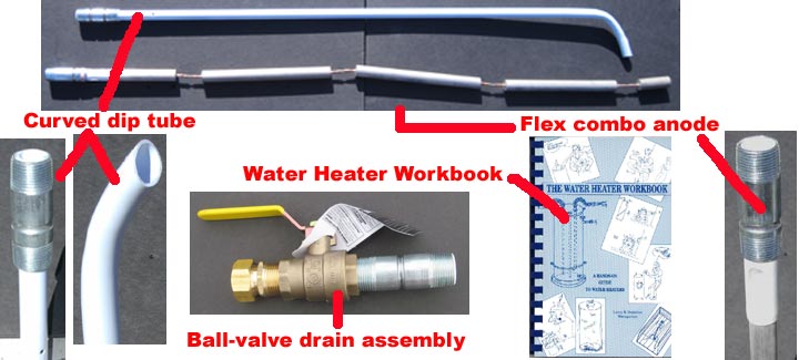 Water Heater Rescuer Kit Flexible Combo 4 Inch Nipple