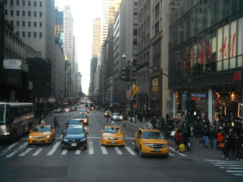 cabs in new york city streets