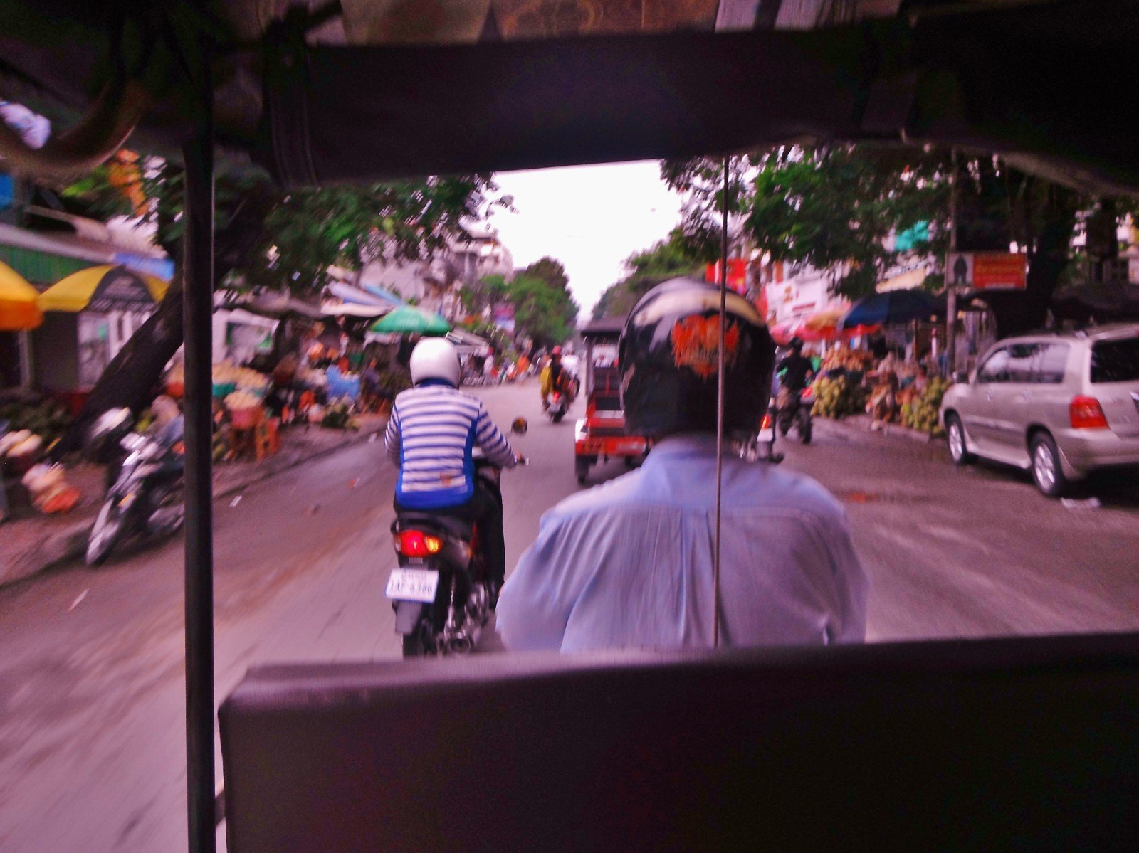 Moto drivers in Phnom Penh