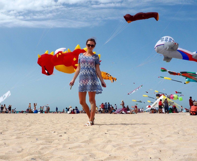 girl on kite beach dubai