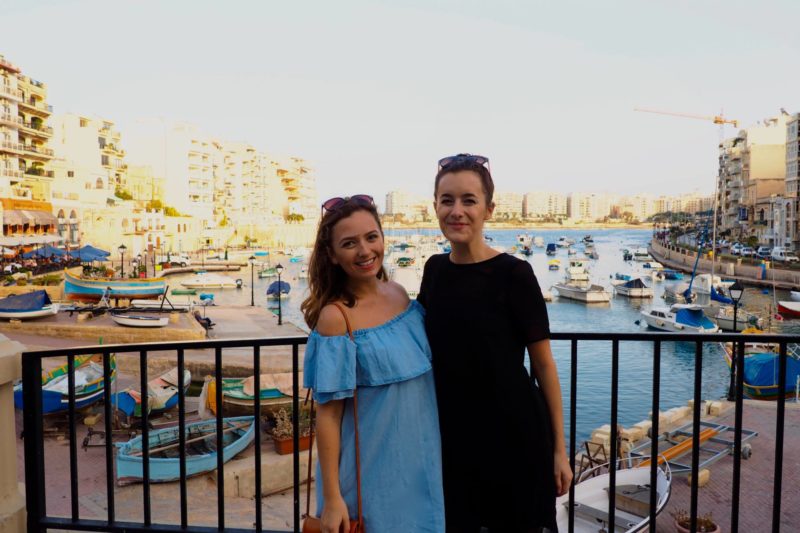 Girls at Balluta Bay Malta