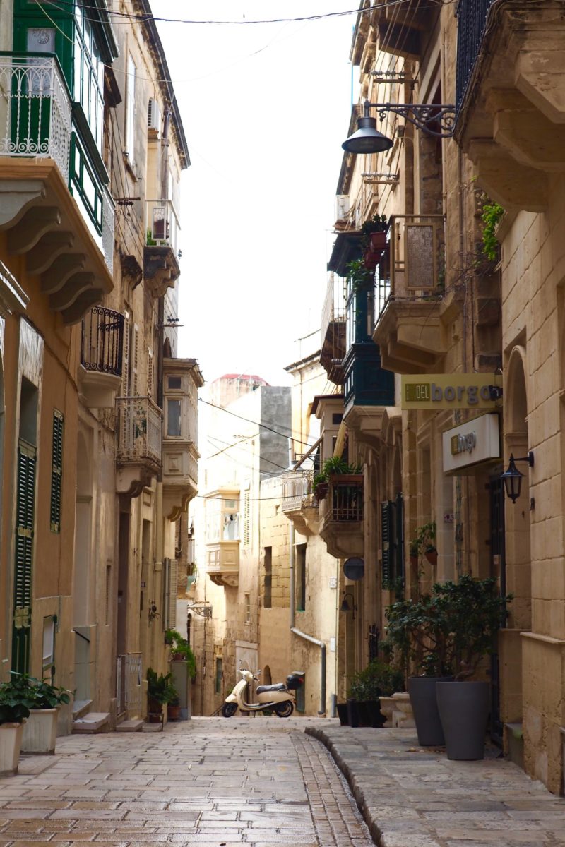 Narrow streets at Malta's Three Cities