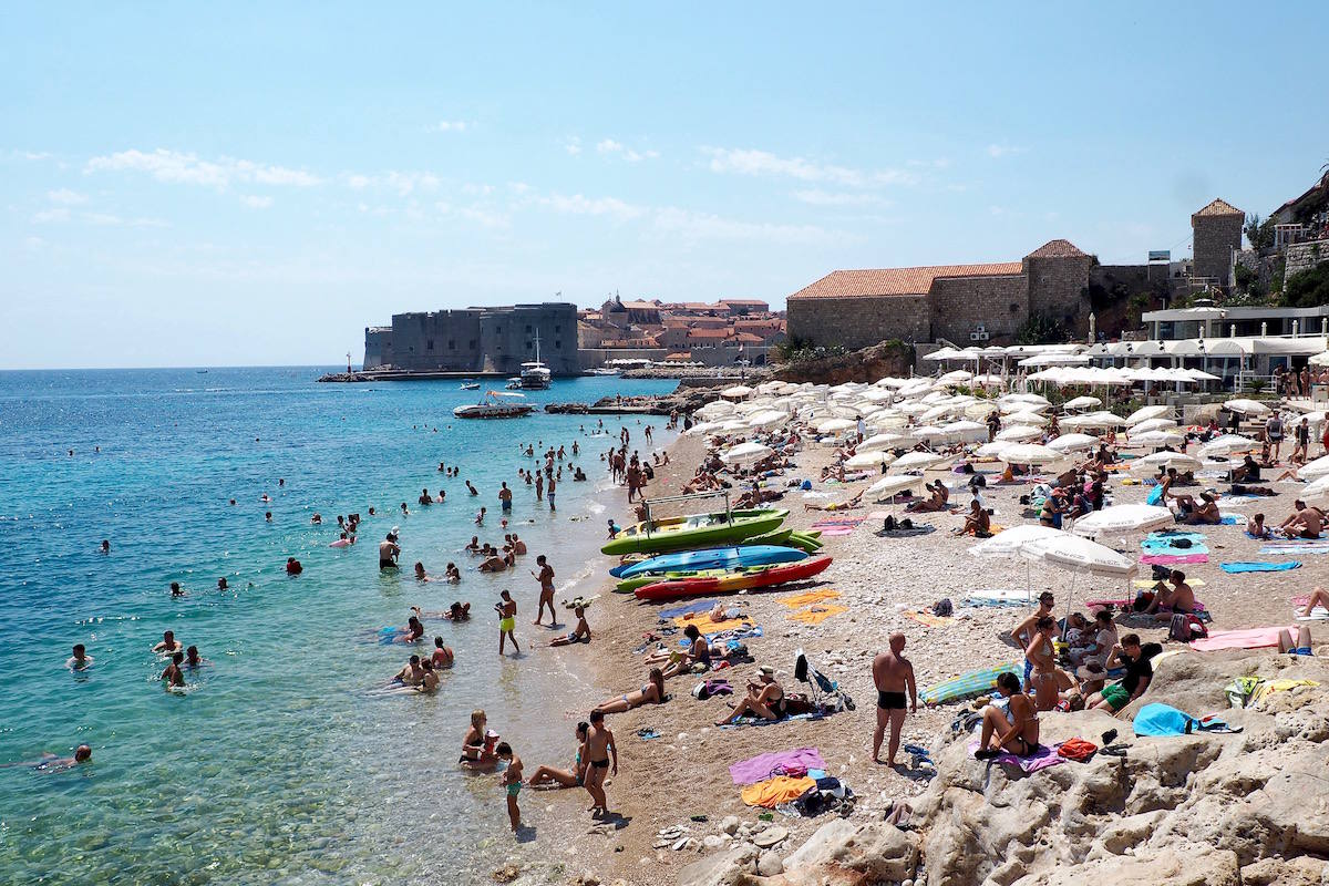 Banje Beach near Dubrovnik Old City