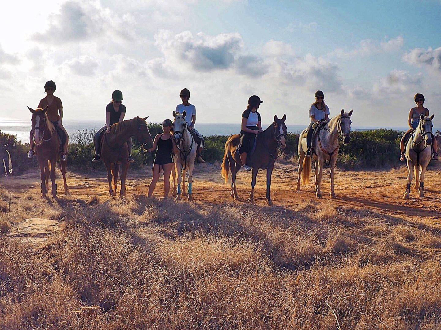 Sunset horse riding in Cyprus