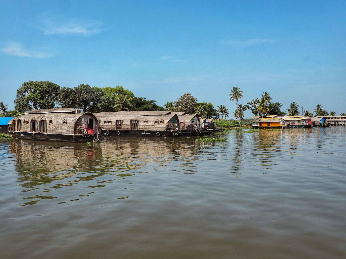 Kerala houseboats on the backwaters 