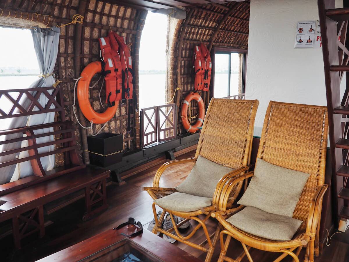 Inside a Kerala houseboat