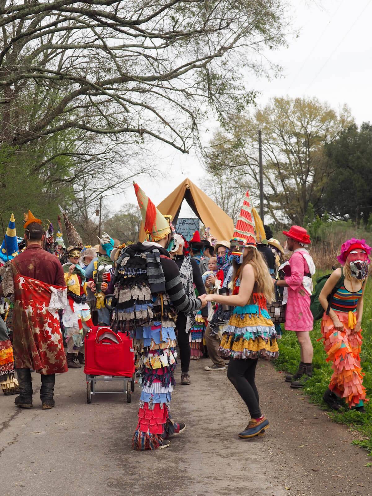 Traditional Cajun Mardi Gras events in Louisiana