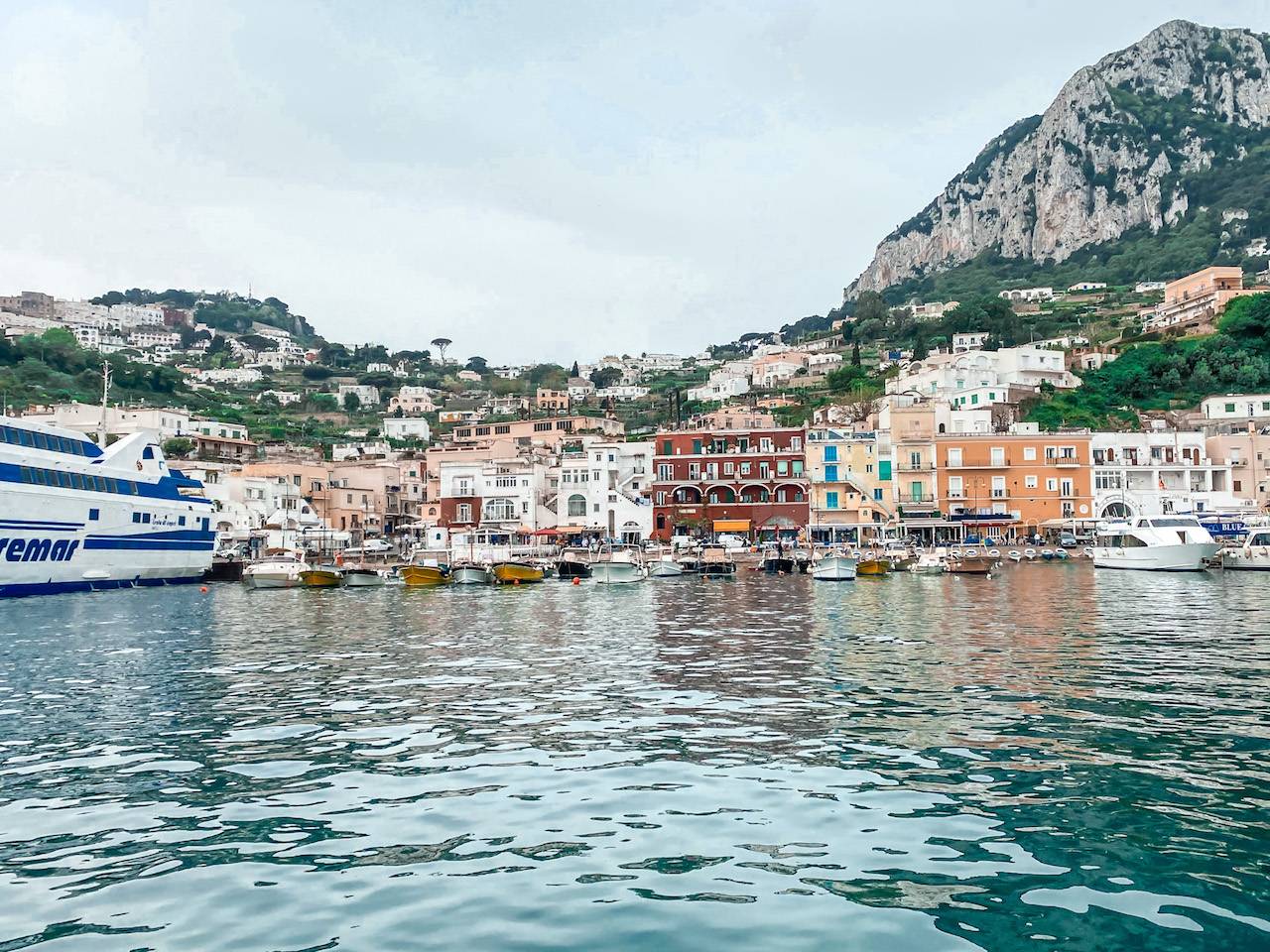 View of Capri from boat