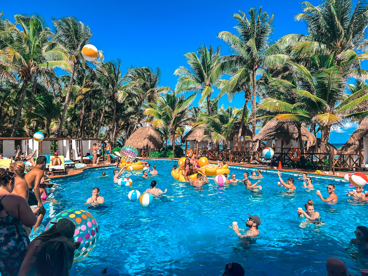 Activity pool at El Dorado Seaside Suites in Mexico