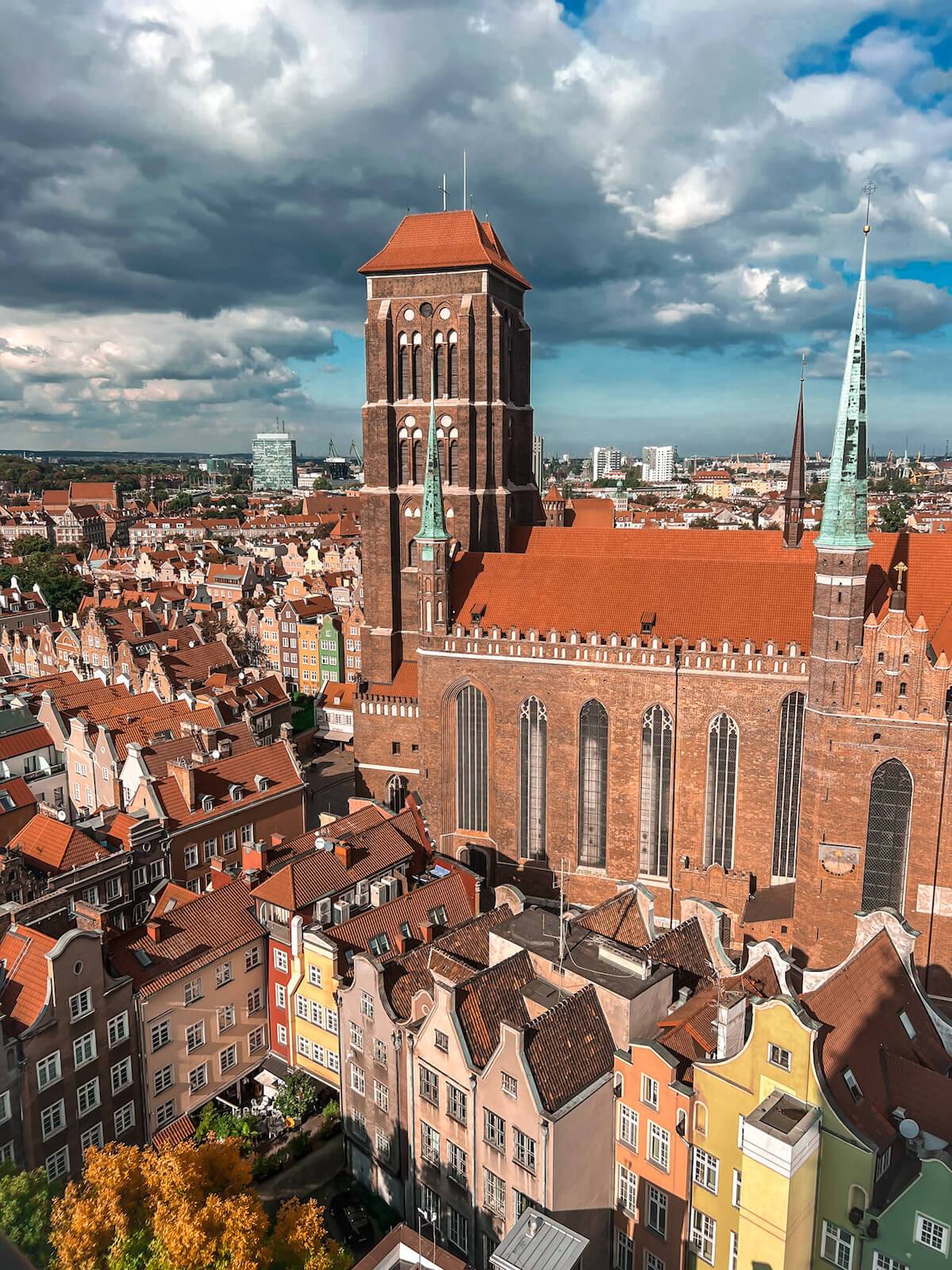 View from St Mary's Basilica in Gdansk