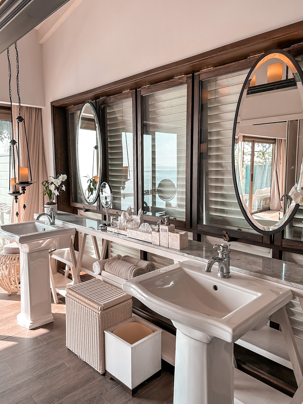 His and hers sinks in bathrooms at The Shore at Katathani in Phuket