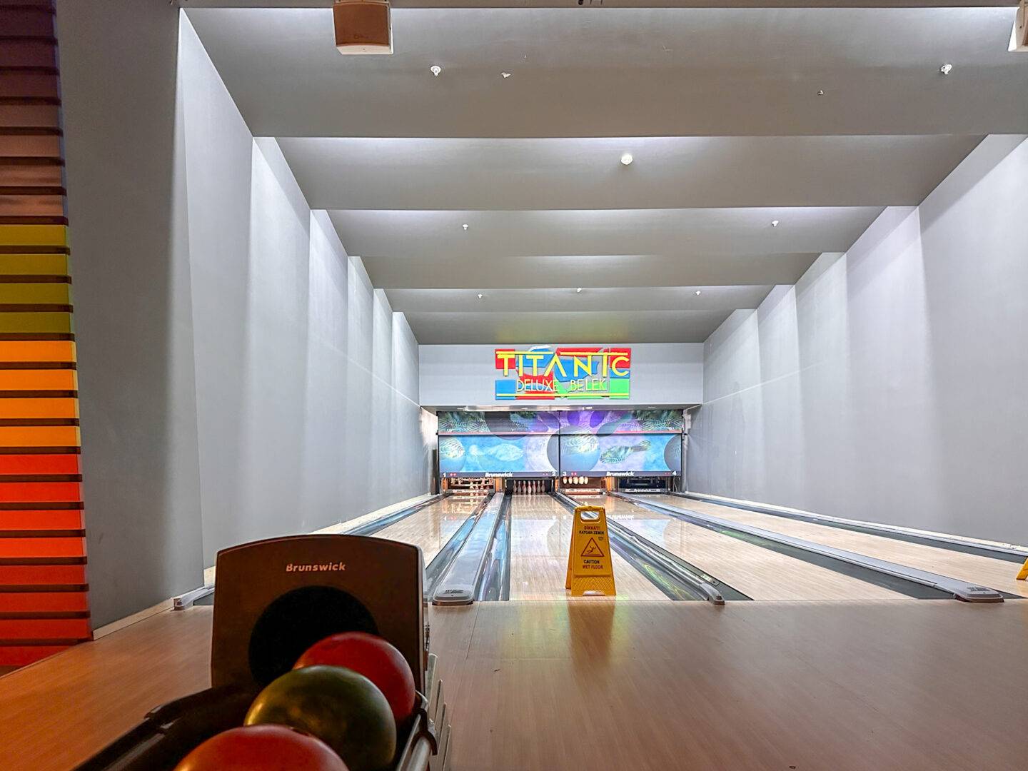 Bowling alley at Titanic Deluxe Golf Belek in Antalya