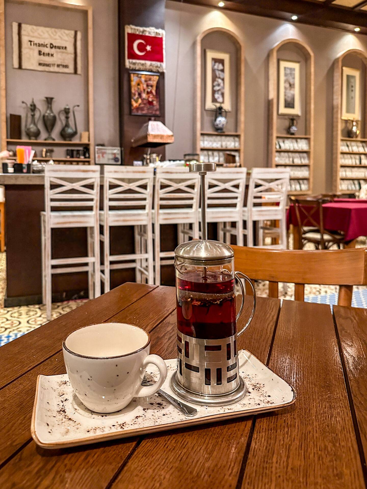 Turkish tea house at Titanic Deluxe Golf Belek