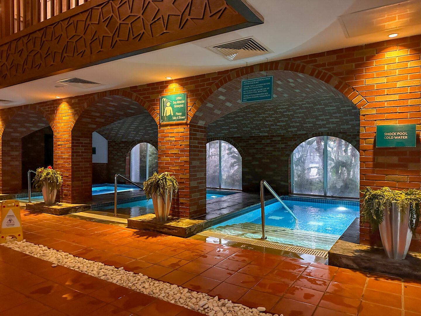 Plunge pools at Titanic Deluxe Golf Belek spa