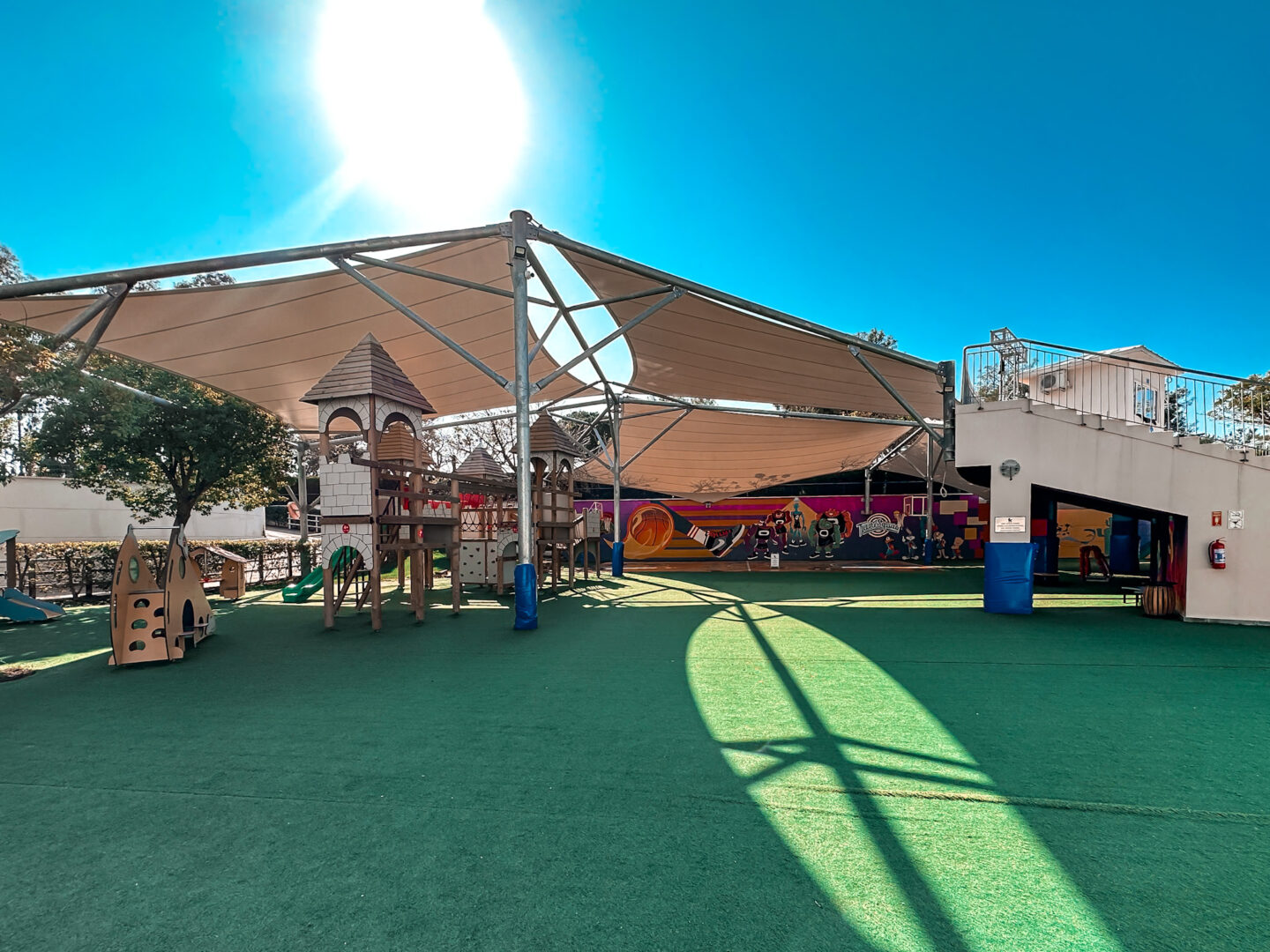 Tini kids club outdoor playground at Titanic Deluxe Golf Belek in Antalya