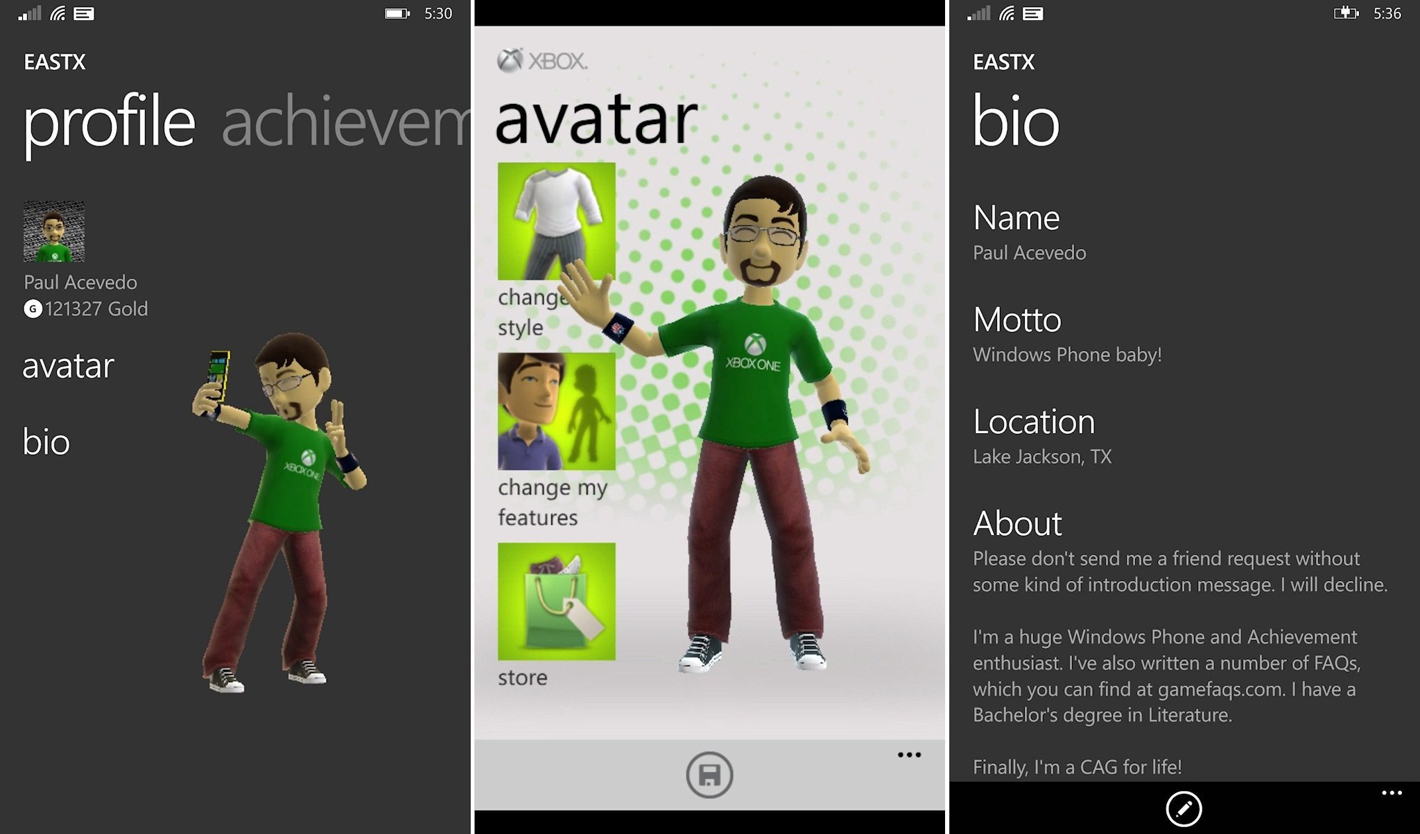 Windows Phone 8.1 Xbox Games App