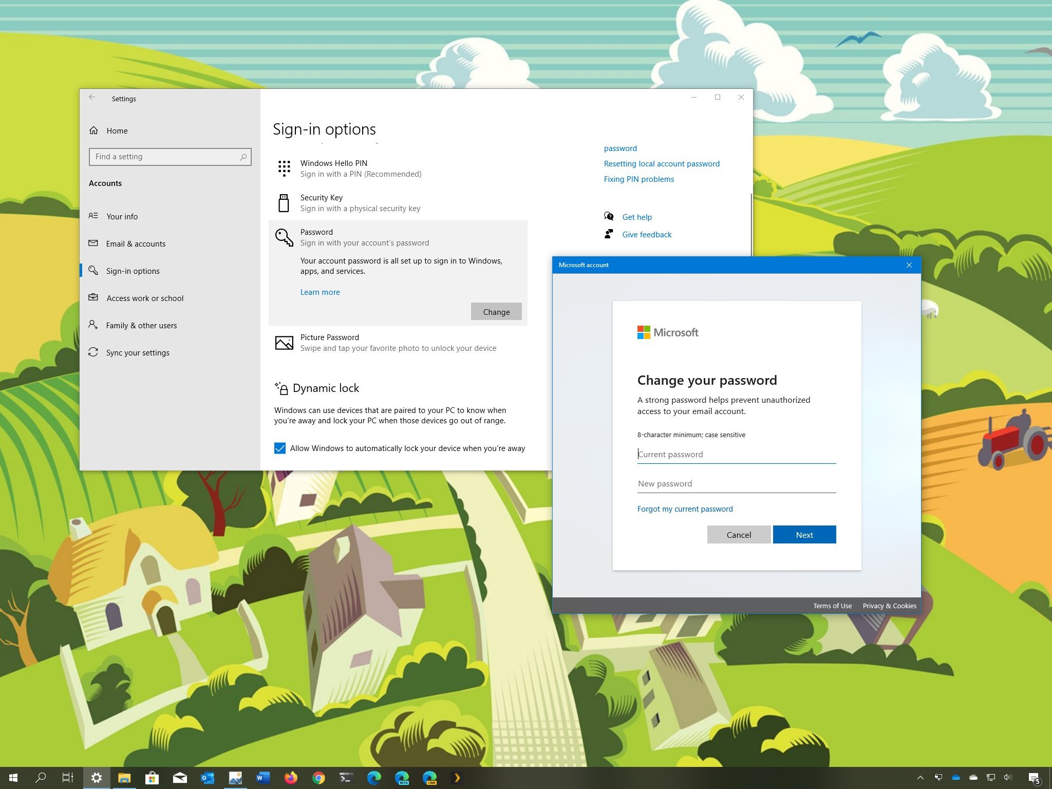 Windows 10 Change Account Password