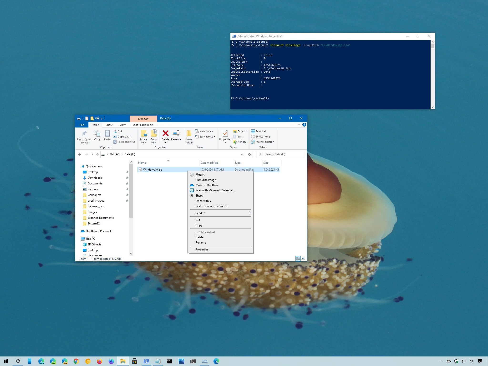 Windows 10 mount ISO file