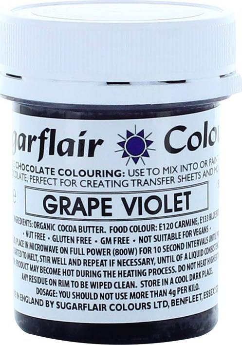 Barva do čokolády na bázi kakaového másla Sugarflair Grape Violet (35 g) C311 dortis dortis
