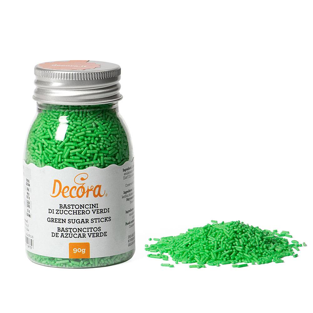 Cukrové zdobení tyčinky zelené 90g Decora