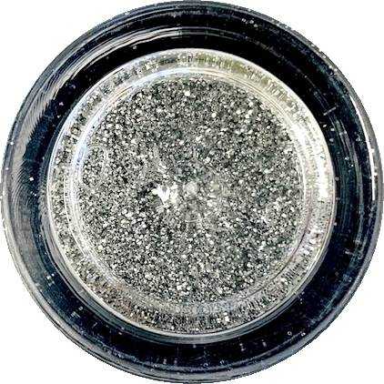 Dekorativní prachová glitterová barva Sugarcity (10 ml) Silver Glitter 5782 dortis dortis