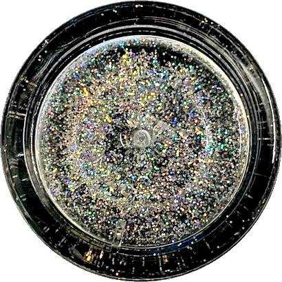 Dekorativní prachová glitterová barva Sugarcity (10 ml) Silver Hologram 5803 dortis dortis