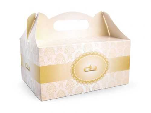 Dekorativní svatební krabice na dort