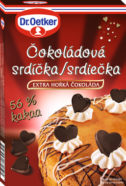 Dr. Oetker Čokoládová srdíčka extra hořká (45 g) DO0043 dortis dortis