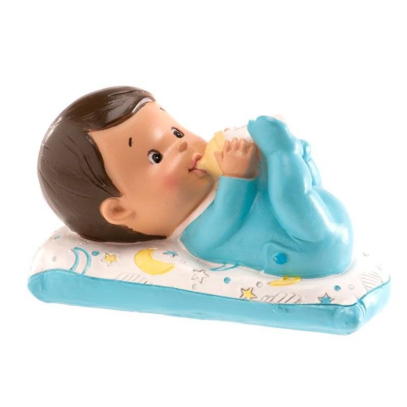Figurka na dort miminko ležící chlapeček 10x6cm Dekora