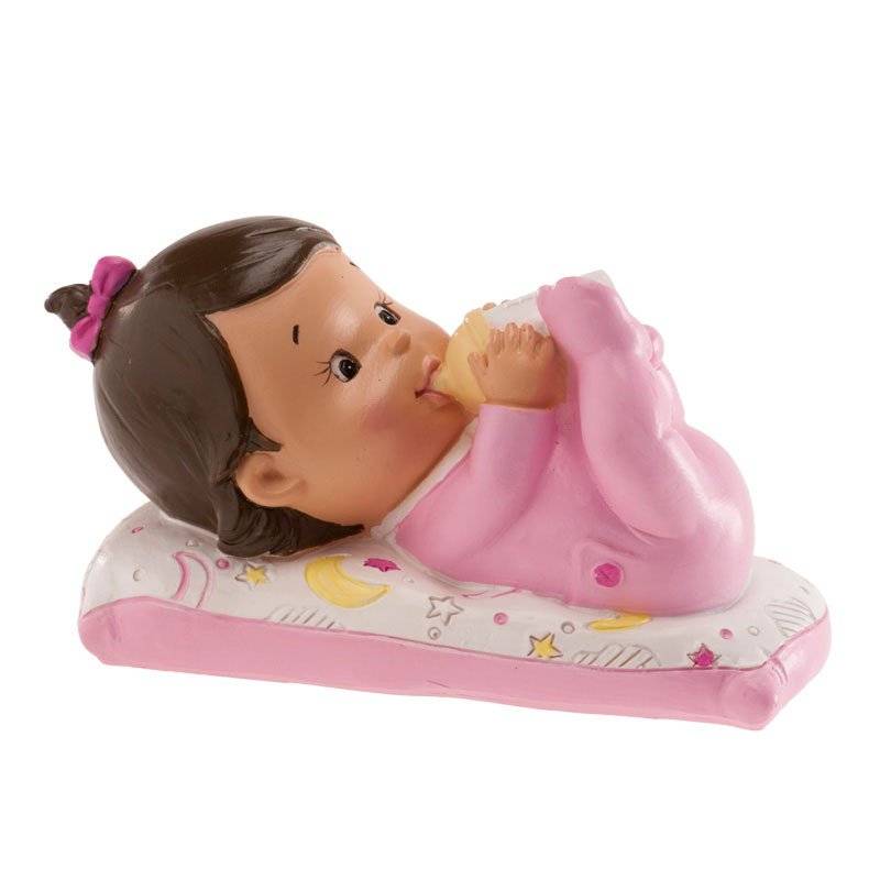 Figurka na dort miminko ležící holčička 10x6cm Dekora