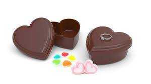 Forma na čokoládu - krabička ve tvaru srdce Ibili