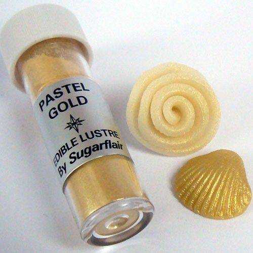 Jedlá prachová perleťová barva Sugarflair (2 g) Pastel Gold 870 dortis dortis